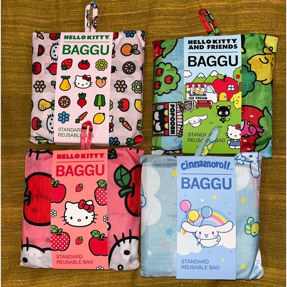 BAGGU Handbags - BAGGU X SANRIO HELLO KITTY CINNAMOROLL & FRIENDS 3 BAG BUNDLE NWT